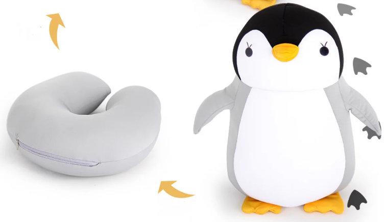 The Best Nestable Convertible Penguins Travel Neck Pillows