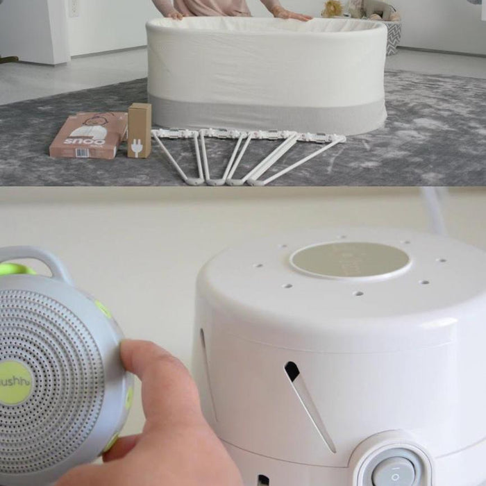 Marpac Dohm Noise Machine and SNOO Smart Sleeper Baby Bassinet