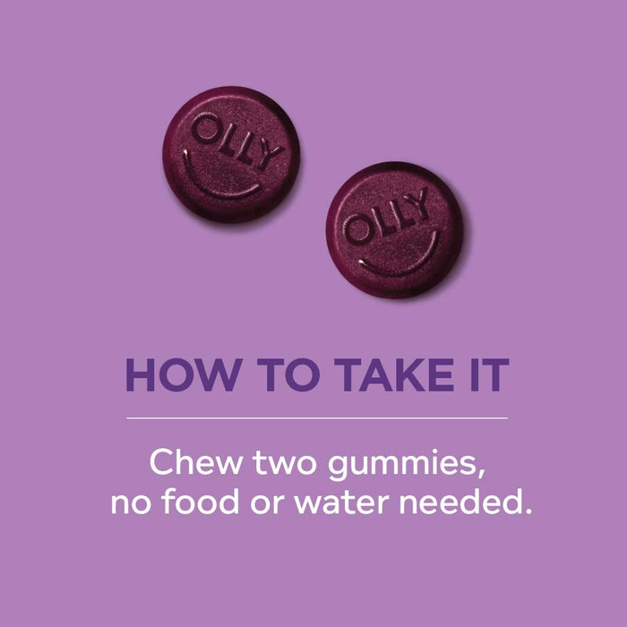 OLLY Sleep Melatonin Gummy, All Natural Flavor & Colors with L Theanine, Chamomile, and Lemon Balm