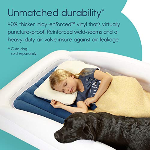 Hiccapop Inflatable Toddler Travel Bed and Mattress with Safety Bumpers