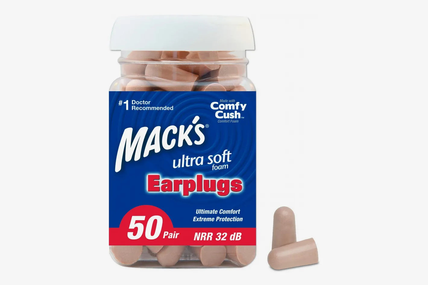 Mack's Ultra Soft Foam Earplugs, Comfortable Ear Plugs For Sleeping