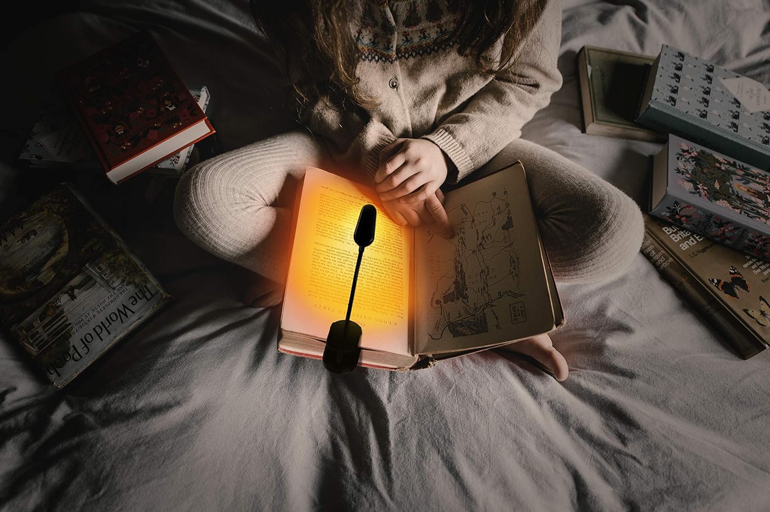 Amber LED Book Light: Healthy Reading Companion