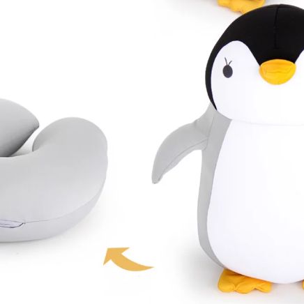 The Best Nestable Convertible Penguins Travel Neck Pillows 