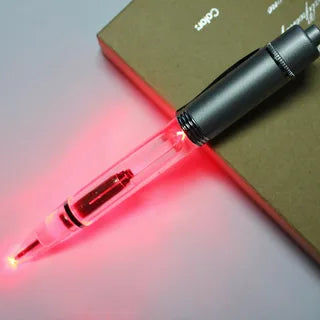 Red LED Light Ballpoint Pen