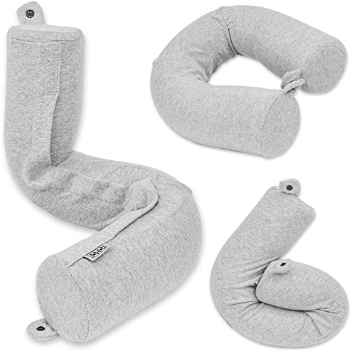 Twisting Memory Foam Travel Pillow for Neck, Chin, Lumbar Support