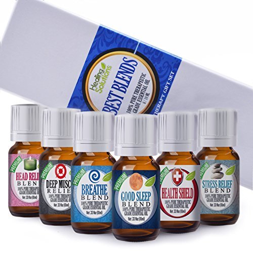 Best Blends Set of 6 100% Pure Therapeutic Grade Essential Oil