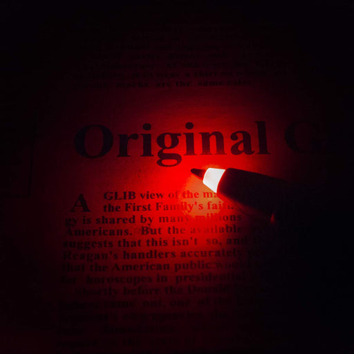 Red LED Light Up Ballpoint Pen