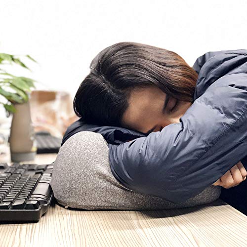 MLVOC Travel Pillow 100% Pure Memory Foam Neck Pillow, Comfortable & Breathable Cover  Airplane Travel Kit