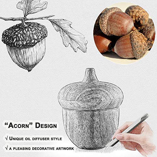 Acorn Wood Grain Aromatherapy Essential Oil Diffuser Cool Mist Humidifier