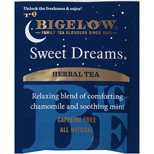 Bigelow Sweet Dreams Herbal 120 Tea Bags Total.  Caffeine-Free Individual Herbal Bags