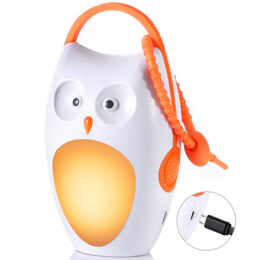 Baby Sleep Soother Sound Machine - Portable & Rechargeable with Amber Nightlight