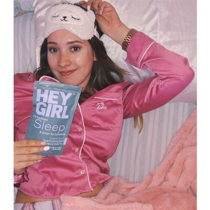 Hey Girl Sleep Tea with Natural Valerian Root, Herbal Chamomile & Lemon Balm | Promotes Relaxation, Aids Anxiety, Insomnia & Stress Relief