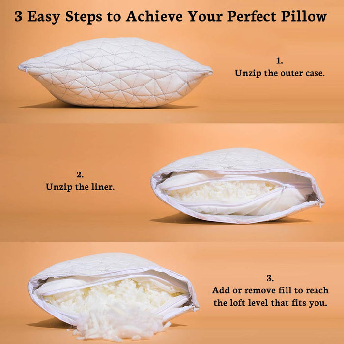 Coop Home Goods Premium Hypoallergenic Adjustable Loft Pillow