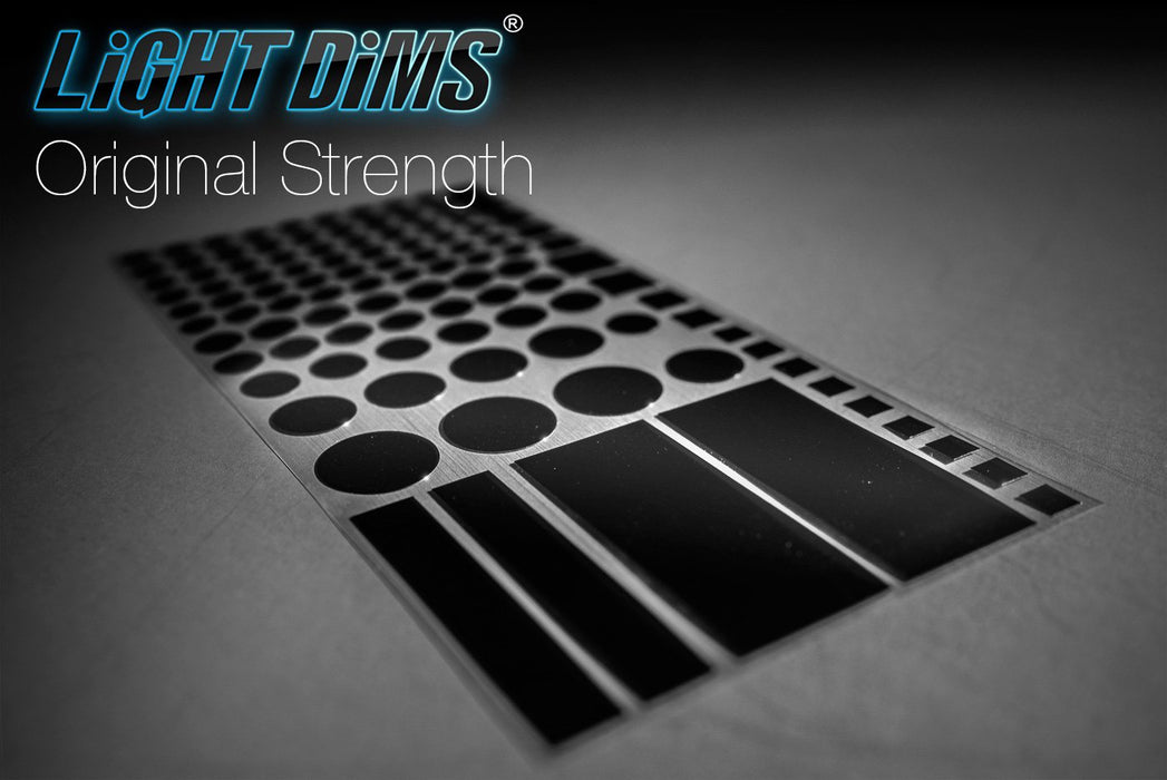LIGHTDIMS Original Strength - Light Dimming LED Covers/Light Dimming Sheets  for Routers, Electronics and Appliances and More. Dims 50-80% of Light, in