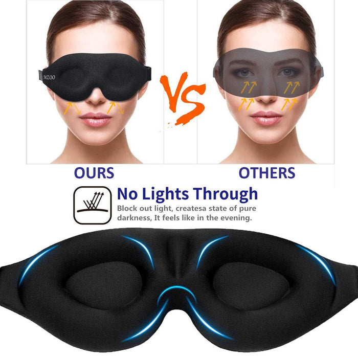 3D Block Out Light Sleeping Mask & Ear Plug Set