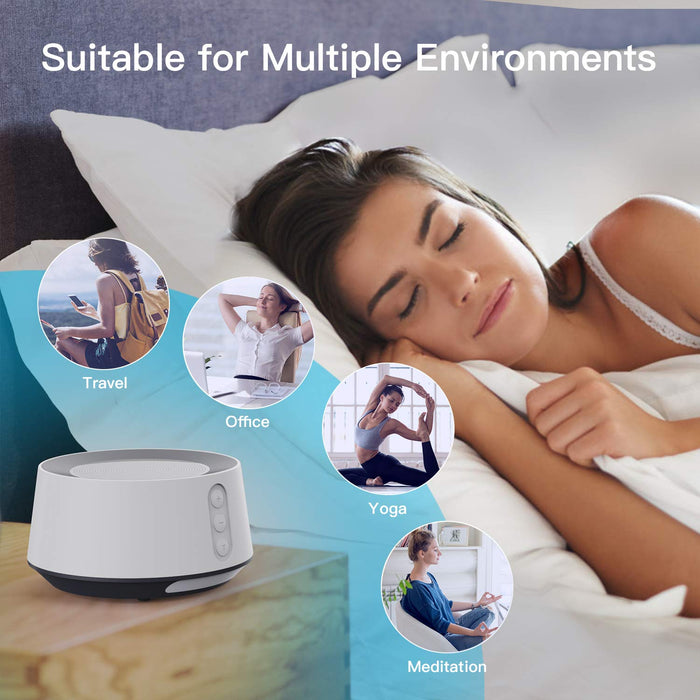 Letsfit White Noise Machine with Baby Night Light for Sleeping, 14 High Fidelity Sleep Machine Soundtracks, Timer & Memory Feature
