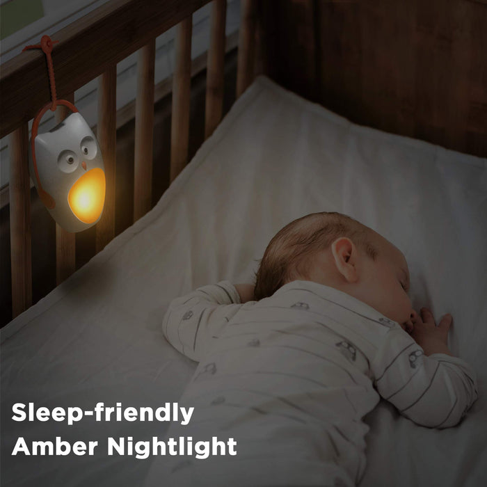 Baby Sleep Soother Sound Machine - Portable & Rechargeable with Amber Nightlight