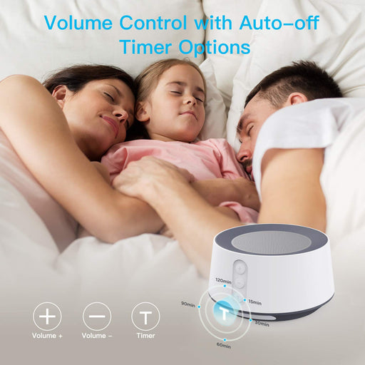 Letsfit White Noise Machine with Baby Night Light for Sleeping, 14 High Fidelity Sleep Machine Soundtracks, Timer & Memory Feature