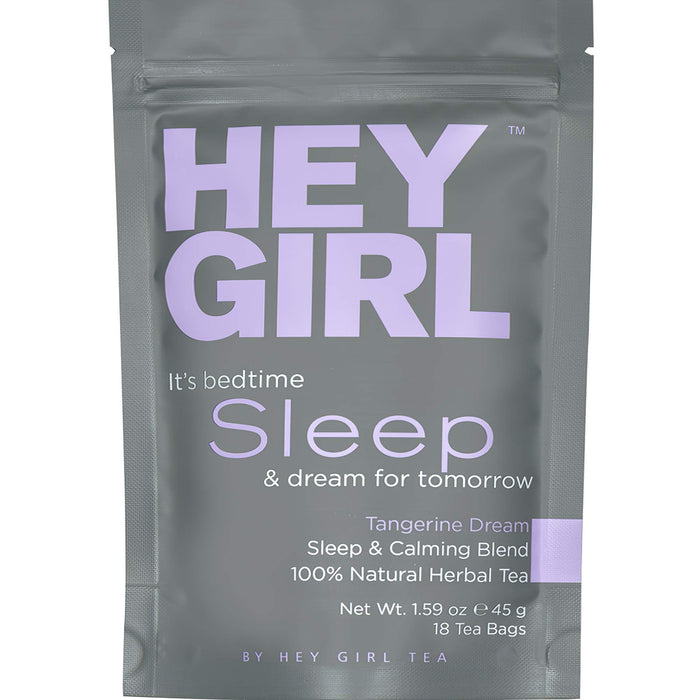 Hey Girl Sleep Tea with Natural Valerian Root, Herbal Chamomile & Lemon Balm | Promotes Relaxation, Aids Anxiety, Insomnia & Stress Relief