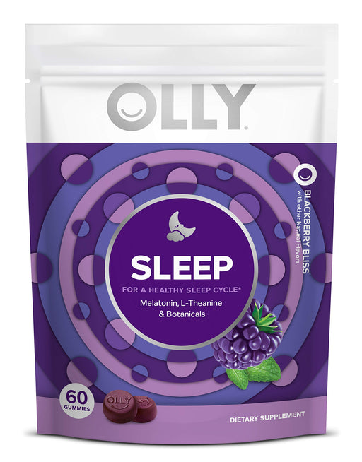 OLLY Sleep Melatonin Gummy, All Natural Flavor & Colors with L Theanine, Chamomile, and Lemon Balm