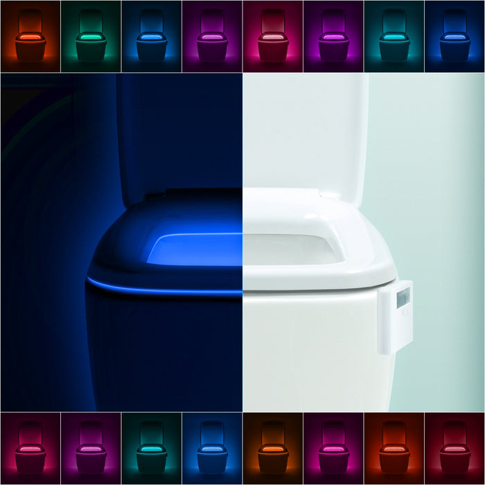 LumiLux Toilet Lights Motion Detection - Advanced 16-Color LED Toilet Bowl Light, Internal Memory, Light Detection