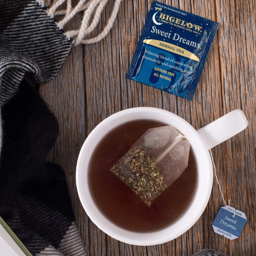 Bigelow Sweet Dreams Herbal 120 Tea Bags Total.  Caffeine-Free Individual Herbal Bags